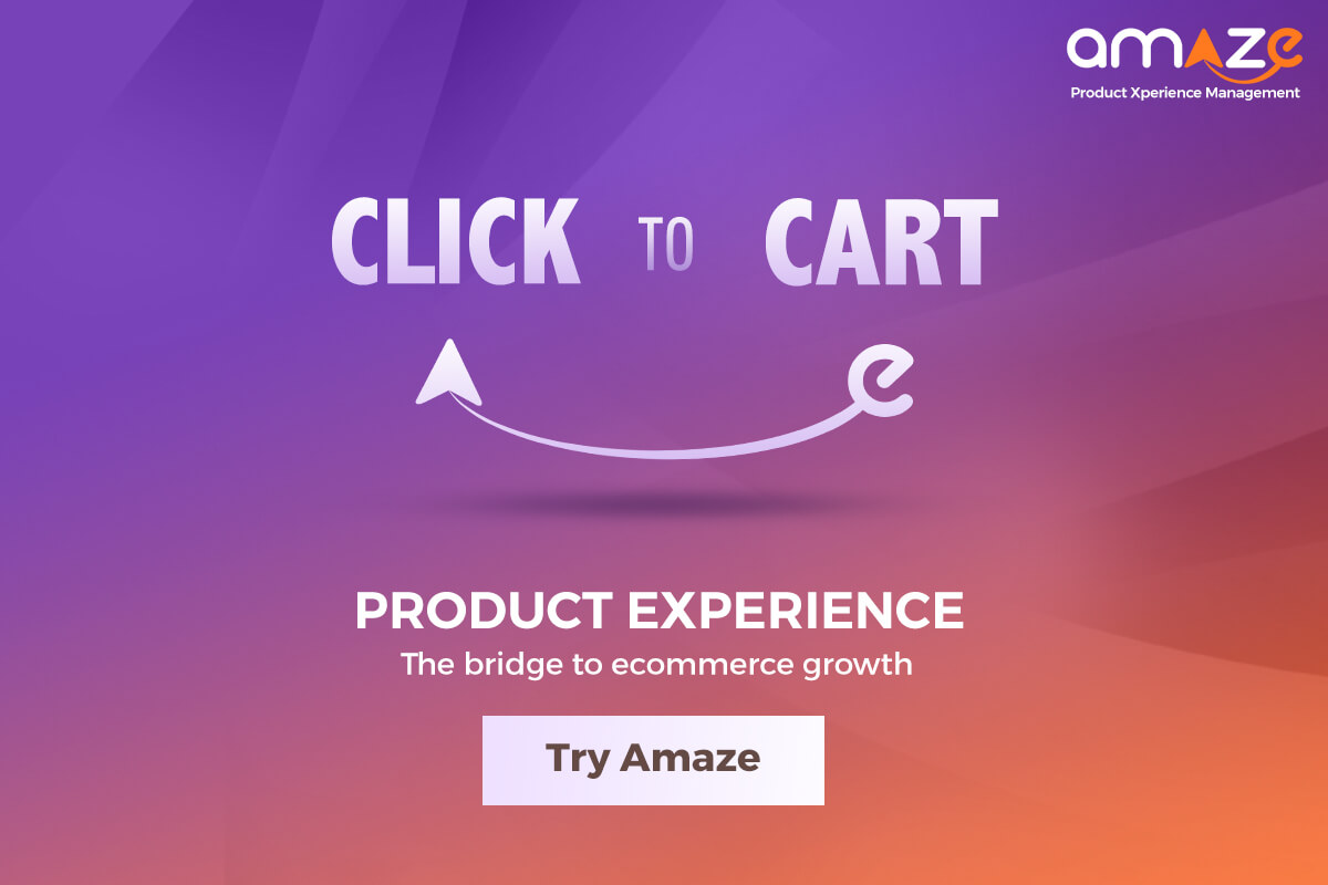 click to cart process by Amaze PXM software